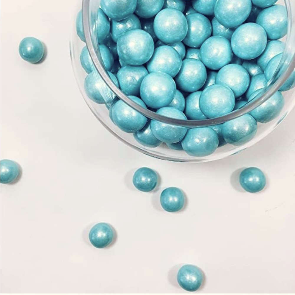 NWT 2lbs Large 1” Shimmer Light Blue Gumballs (~120 gumballs per bag)